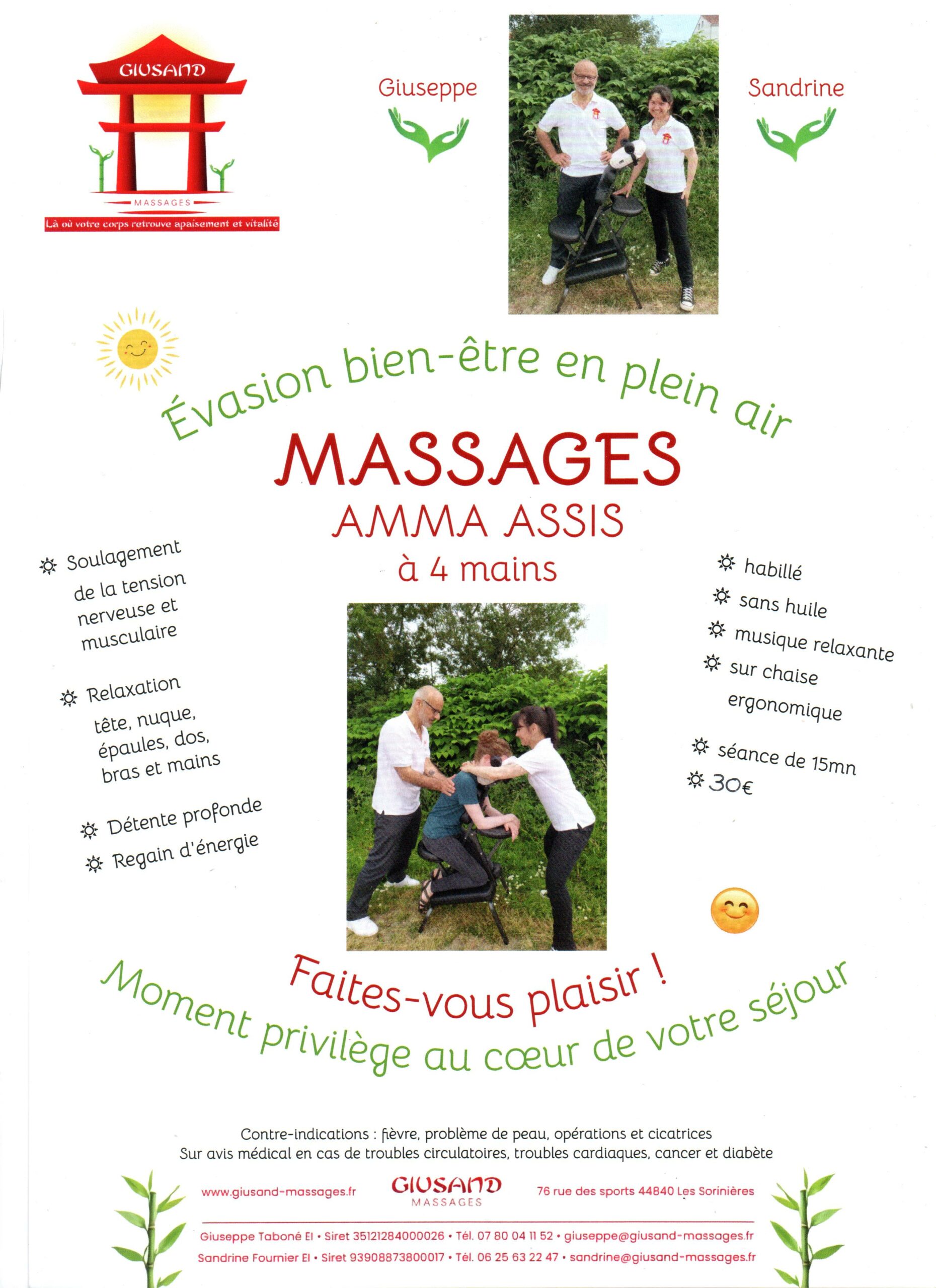 Affiche Amma assis plein air GIUSAND MASSAGES