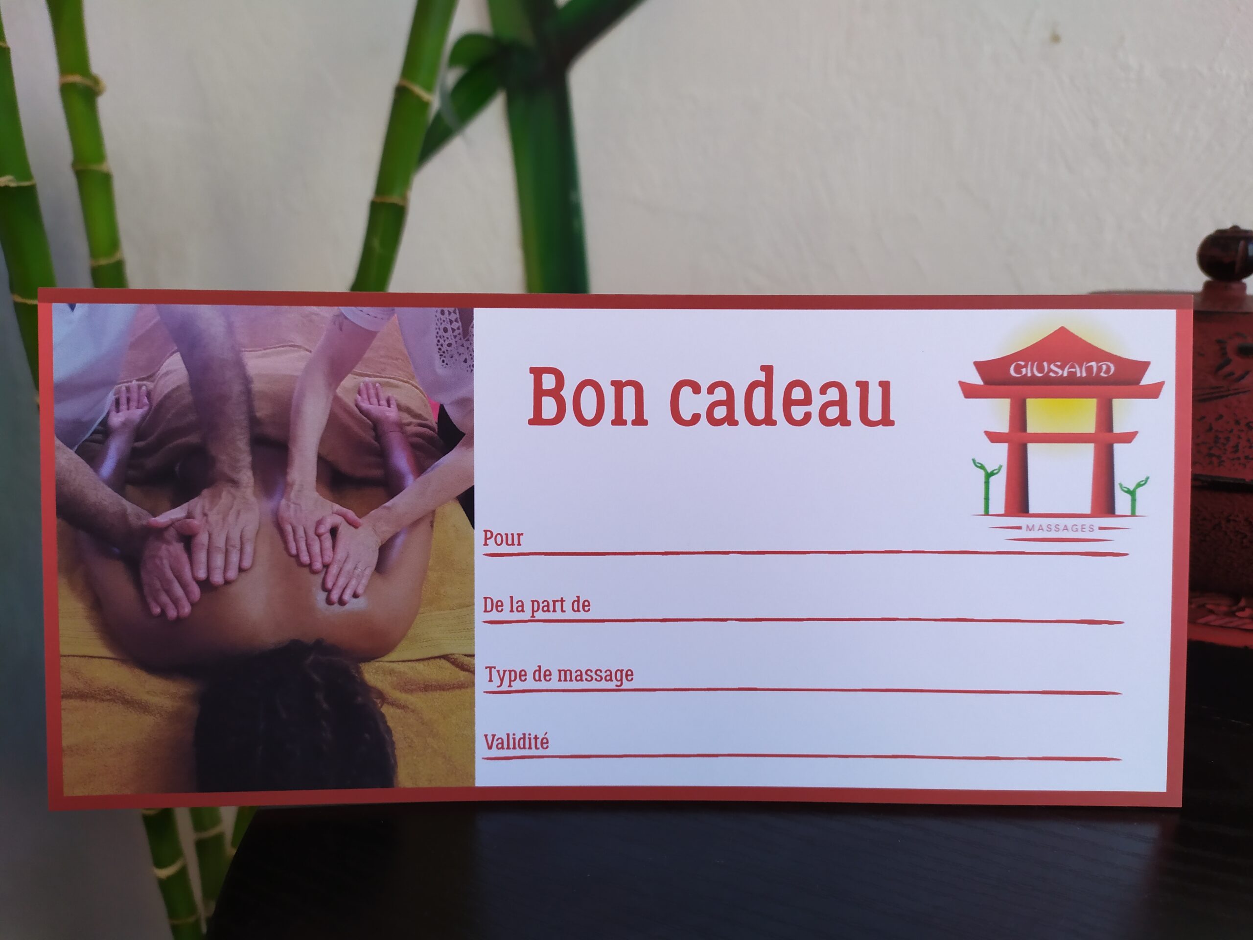 Bon cadeau - Giusand Massages